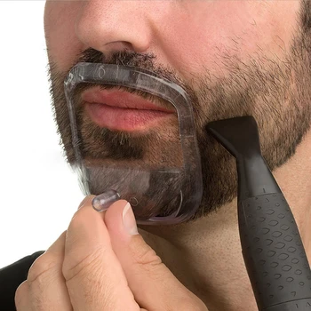 

5PCS Assorted Size Transparent Goatee Beard Shaping Styling Template Stencil Tool for Men Husband Father Birthday Valentines Day