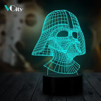 

VCity Darth Vader 3D Light LED USB Multicolor Luminaria Table Lamp Gifts for Movie Fans Boys Bedside Decor Lighting Movie Fans