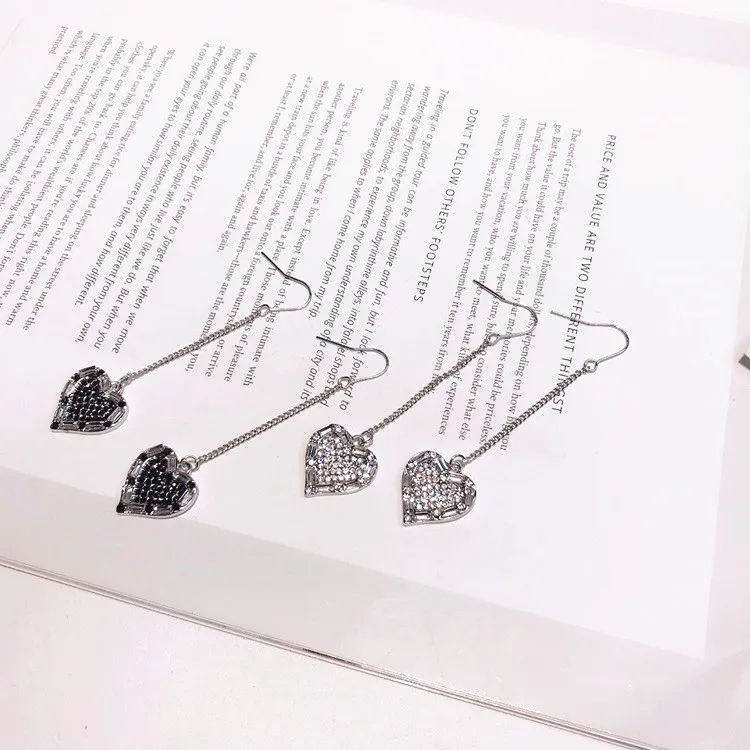 heart full cz earring Hypoallergenic fadeless alloy fashion jewelry dangle earrings for women girl Christmas gift