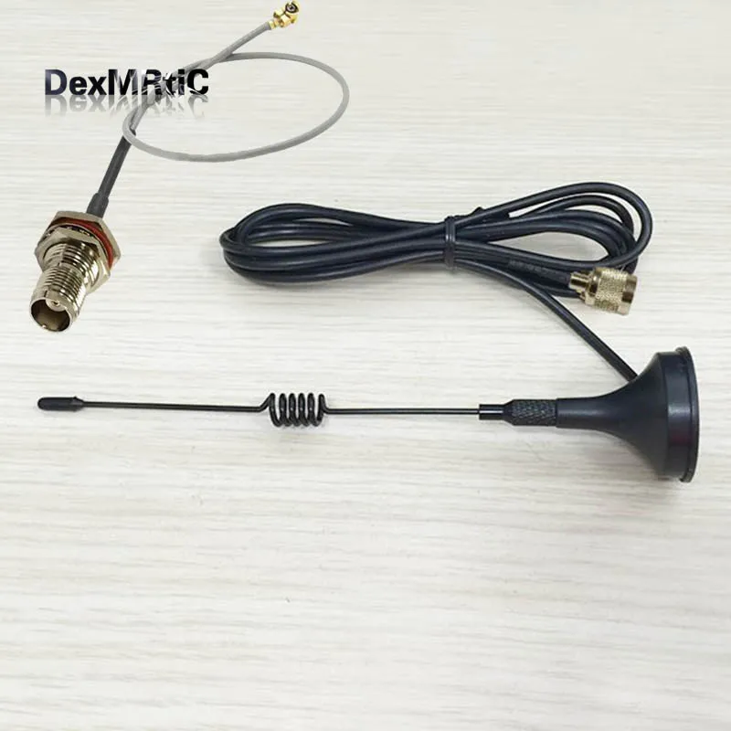 

2.4Ghz 3dbi wifi antenna with magnetic base extension cable 1.5m TNC male connector + TNC female bulkhead switch ufl/ipx Cable
