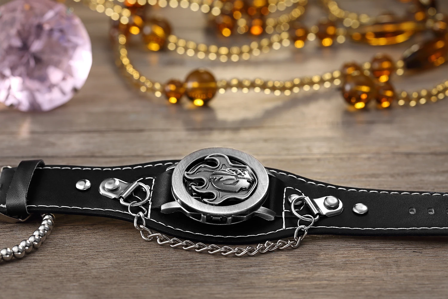 Новое поступление O. T. SEA брендовые уникальные череп кварцевые часы в стиле панк роскошные кожаные спортивные часы Relogio Masculino 1831-8