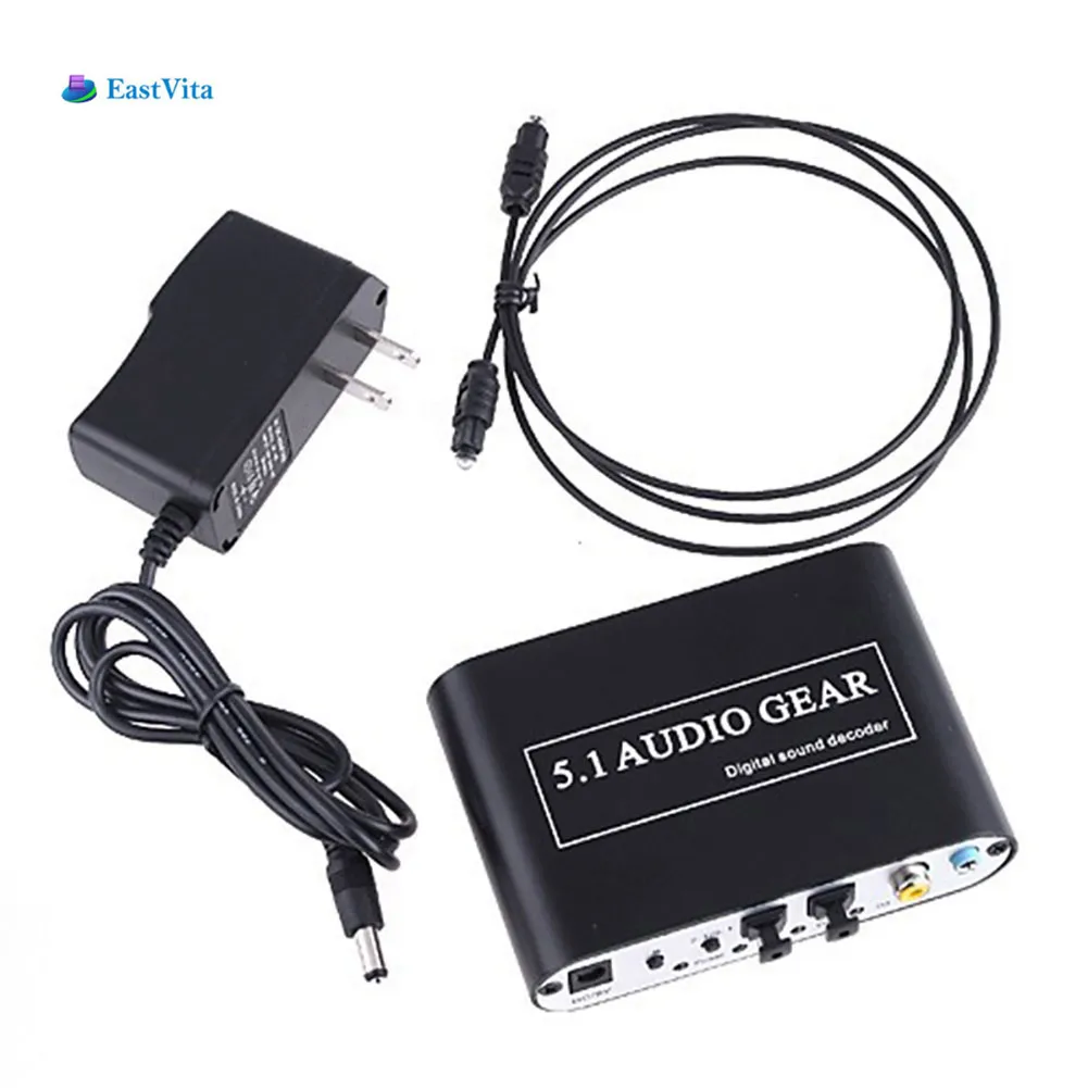 

BEESCLOVER 5.1 Audio Gear Digital Sound Decoder Converter AC3 DTS to 5.1CH Analog Audio for DVD PC eco-friendly durable r30