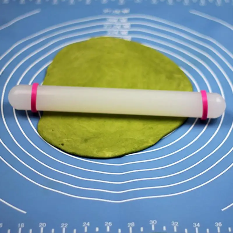 

Plastic White Non-stick Glide Fondant Rolling Pin Fondant Cake Dough Roller Decorating Cake Roller