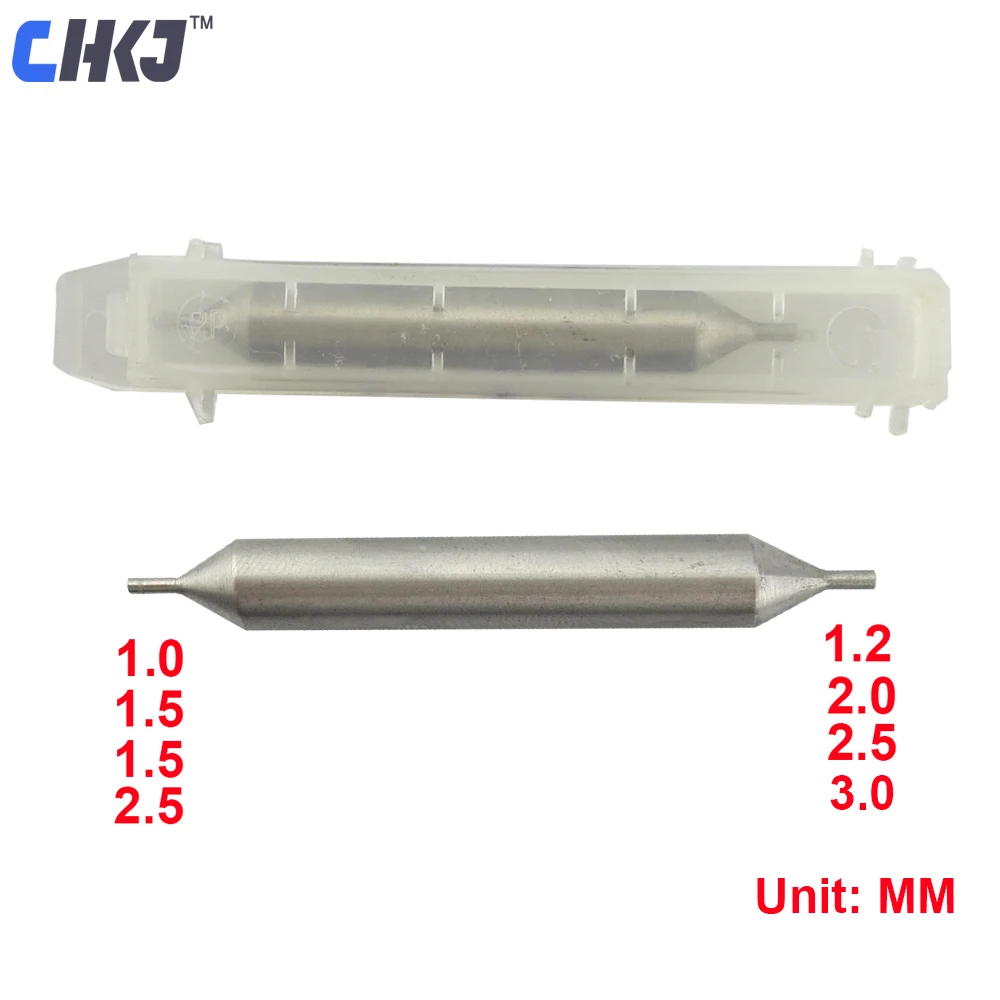 CHKJ HSS Double Side 1.0-1.2 1.5-2.0 1.5-2.5 2.5-3.0mm Vertical Key Machine Guide Pins Locksmith Tool Drill Bit for Key Milling Machine