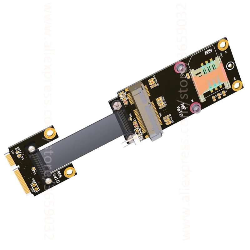 Мини PCI e mPCIe беспроводная сетевая карта Удлинительный шнур адаптер удлинитель