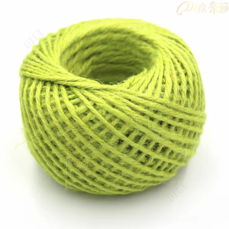 50 Meters Jute Twine DIY 3 Ply Natural Sisal Twine 1.5mm DIY Handmade Decoration Thin Twisted Jute Rope String Cord Black Red