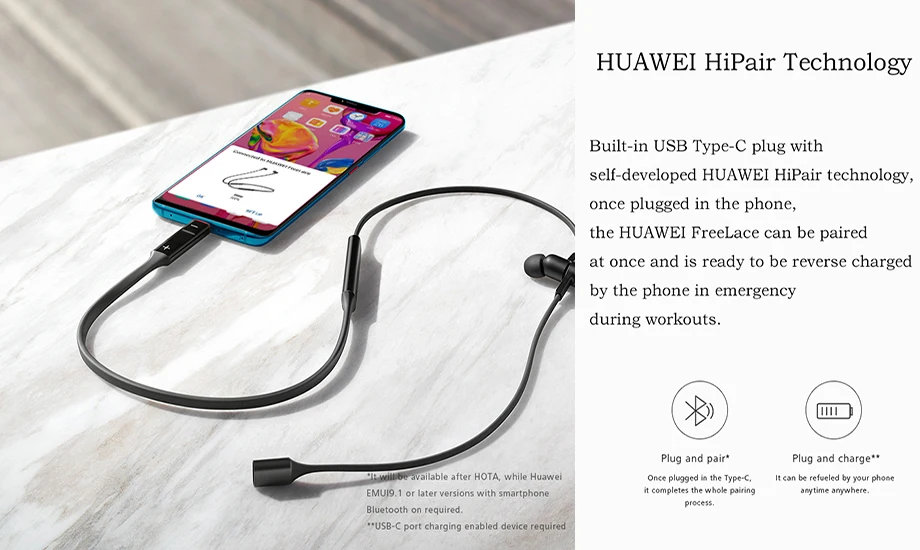 Huawei FreeLace спортивные наушники водонепроницаемые наушники-вкладыши Bluetooth беспроводные для наушников, карты памяти кабель металлический полость жидкий силикон