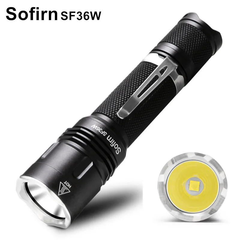 

Sofirn SF36W Powerful LED Flashlight 18650 Cree XPL 1000LM Warm 3000K Tactical LED Flashlight 5 Modes LED Torch Light Fish camp