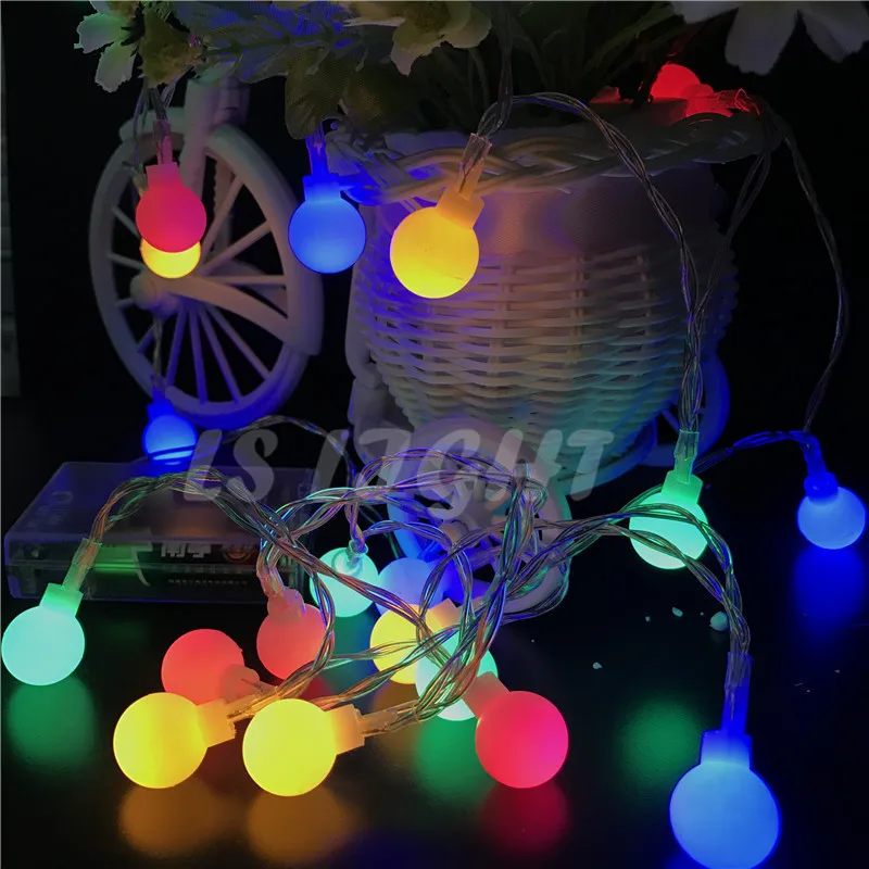 1.5M 3M 6M 10M Fairy Garland LED Ball String Lights Waterproof For Christmas Tree Wedding Home Indoor Decoration Battery Powered 1.5M 3M 6M 10M Fairy Garland LED Ball String Lights Waterproof For Christmas Tree Wedding Home Indoor Decoration Battery Powered