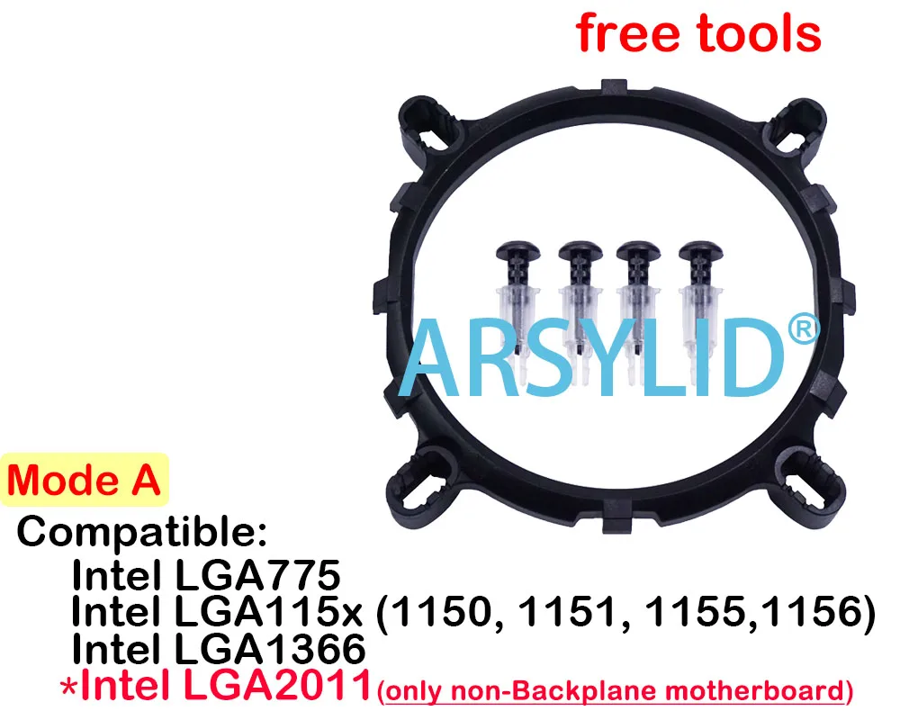 

ARSYLID CPU fan bracket for Intel LGA775 1151 1366
