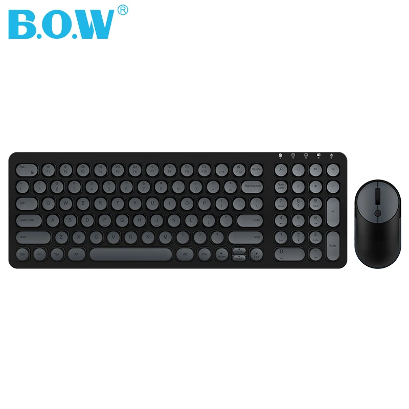 B.O.W 2.4 Ghz( (whisper quiet)) Keyboard and Mouse Combo, 99 keys Slim