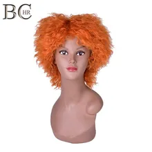 BCHR Mad Hatter парик для косплея вьющиеся синтетические парики средней длины оранжевые парики высокотемпературное волокно