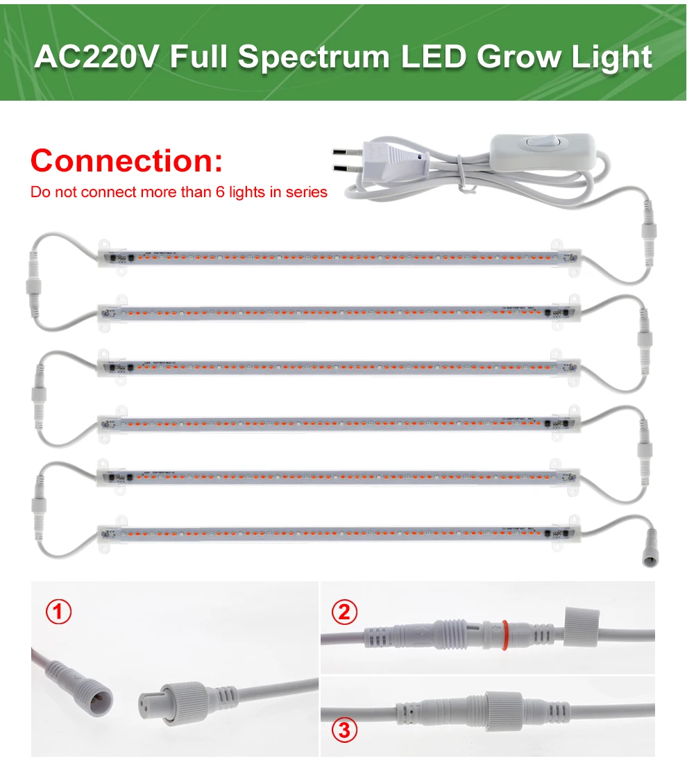 Светодиодный светильник для выращивания 220 В, полный спектр, высокая световая эффективность, лампа для выращивания растений IP67, водонепроницаемая для уличных растений