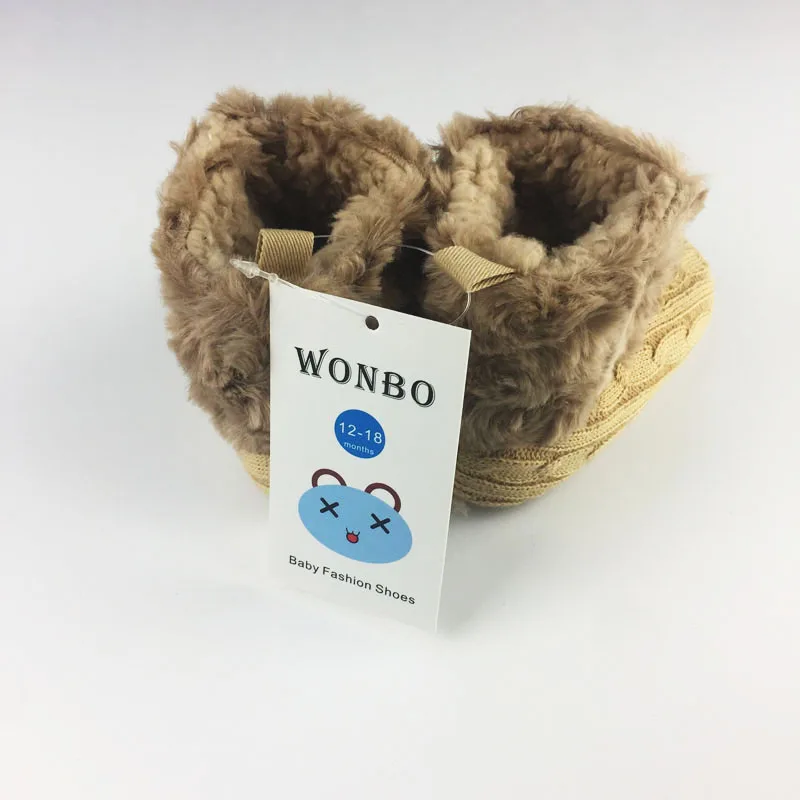 Wonbo вязаные крючком детские пинетки для мальчиков обувь для девочек мягкая подошва дети младенец Начинающий ходить малыш сапоги Prewalker