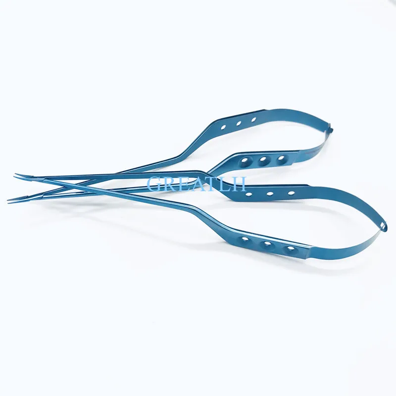 

20cm Titanium Yasargil Micro Needle Holder flat handle carbide coated Tips