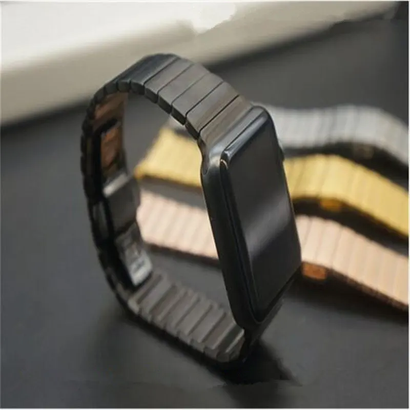 1 Official Stainless Steel Metal Link Bracelet Watch Band For 1 Official Stainless Steel Metal Link Bracelet Watch Band For Le Iwatch Fold Clasp Strap With Adaptor In Watchbands From Watches