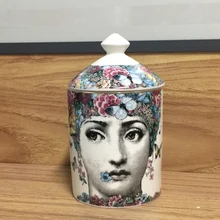 Подсвечник Fornasetti, ручная работа, кувшин для свечей, Ретро стиль, для леди, для хранения лица, керамический контейнер, украшение для дома, ювелирный ящик для хранения