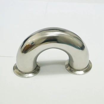 

38mm O/D 1.5" Tri Clamp 304 Stainless Steel Sanitary Weld 180 Degree Bend Elbow Pipe Fitting