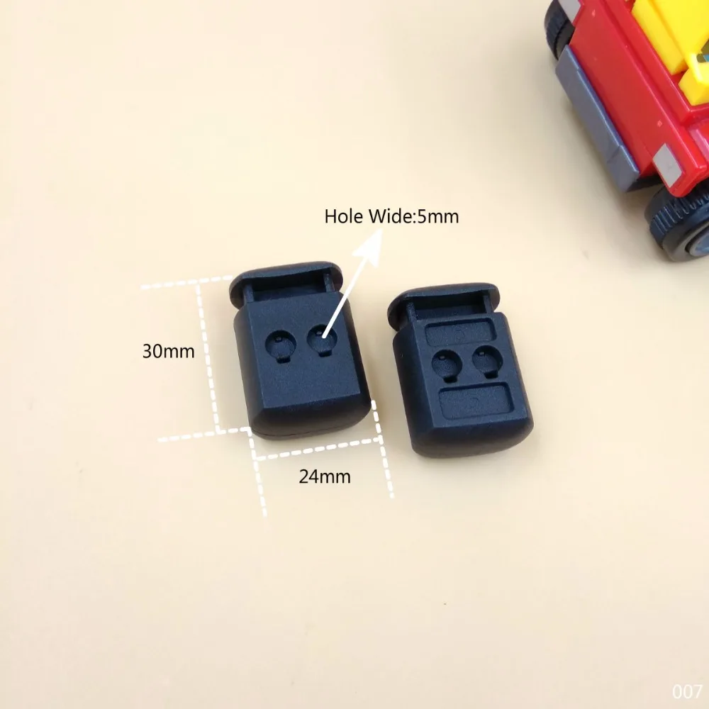 Big Size 10Pcs Elastic Rope Cord End 30*24*5mm Spring Loaded Dual Holes Plastic Clamp Locks Stoppers DIY Repair Accessories | Дом и сад