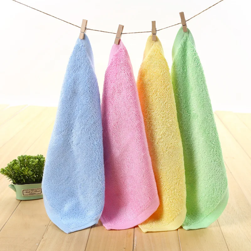 

1pcs 25*25cm Square Solid Color Bamboo Fiber Soft Face Towel Cotton Hair Hand Bathroom Towels