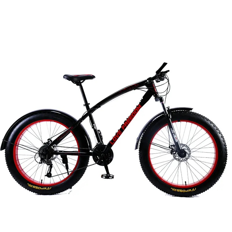 Comprar Amor libertad 7 21 24 27 velocidad bicicleta de montaña 26*4,0 neumáticos grandes bicicletas amortiguadores bicicleta envío gratuito bicicleta de nieve