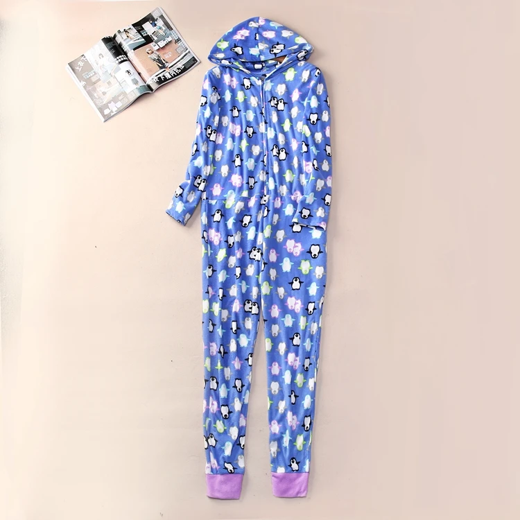 

Woman Winter snow deer fleece one piece pajamas kawaii onesies