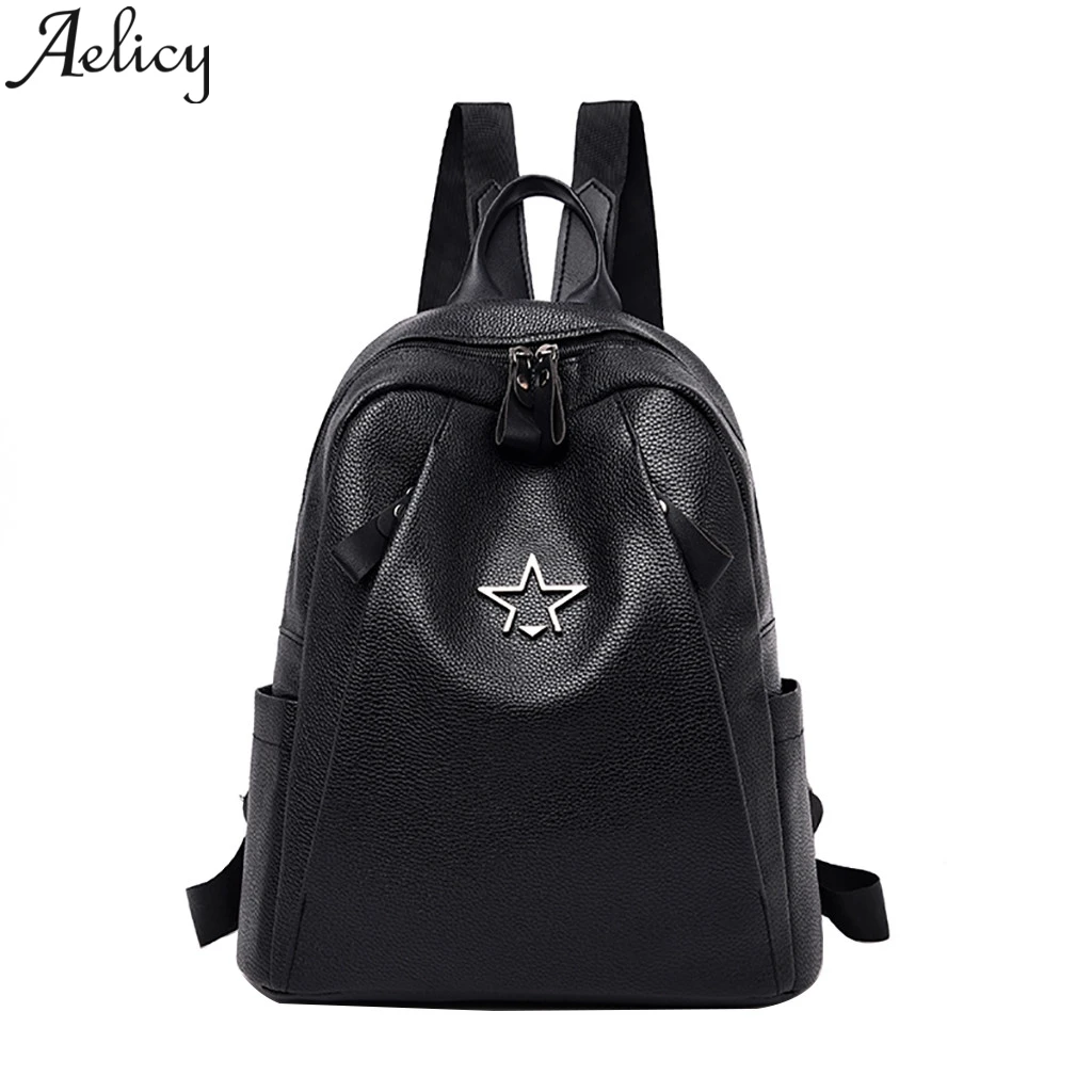 

Aelicy 2019 Women Color Matching Wild Fashion Leisure Travel Bag Student Bag Backpack Casual Canvas Student School Bags Travel