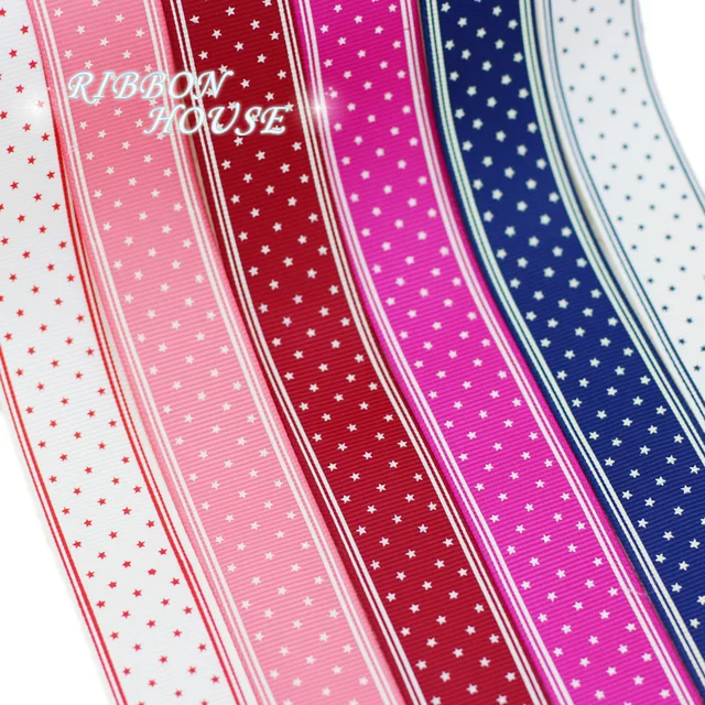 6 colors mix 25mm printed grosgrain cartoon small stars ribbon wholesale christmas ribbons - Christmas Ribbon Wholesale 6 colors mix 25mm printed grosgrain cartoon small stars ribbon wholesale christmas ribbons - Christmas Ribbon Wholesale