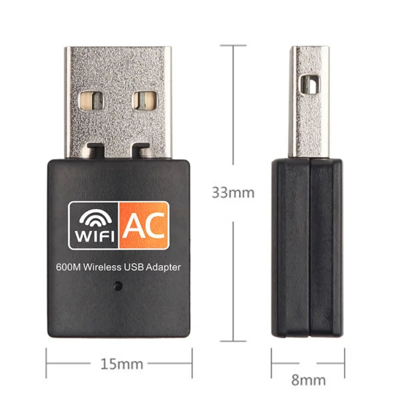 600 Мбит/с Беспроводной сетевая карта Ethernet антенна Wi-Fi приемник USB LAN AC Dual Band 2,4G 5 ГГц USB адаптер Wi-Fi для ПК Wi-Fi Dongle