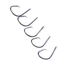 100 шт рыболовные крючки, размер 1#-5/0# рыболовные крючки черные цвета Осьминог/круг Спорт Круг рыба Рыболовный Крючок большие крючки на окуня