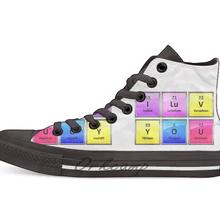 I LuV YOU in requient Table Element Symbols; Новинка; дизайнерская Повседневная парусиновая обувь; обувь на заказ; Прямая поставка