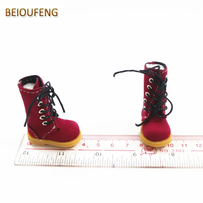 BEIOUFENG 3,8 см мини кукла обувь для Blythe Кукла игрушка, 1/8 BJD Кукла Сапоги Кроссовки Обувь для кукла azone, милая обувь Тапочки