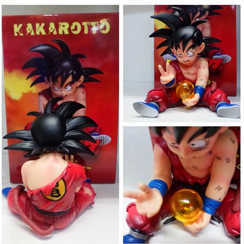 Высота каблука 10 см Dragon Ball Z боевой урон Сон Гоку с Ball фигурка игрушки из ПВХ, Коллекционная модель, Игрушечная модель из мультфильма, H577