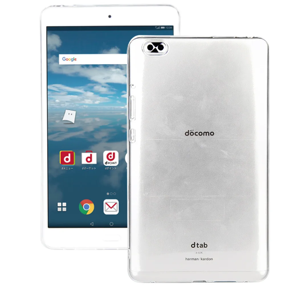 

White Smart Solid Soft TPU Silicone Case Cover For Huawei dtab Compact d-02K 8 inch Tablets&e-Books Case Capa Funda Capinha