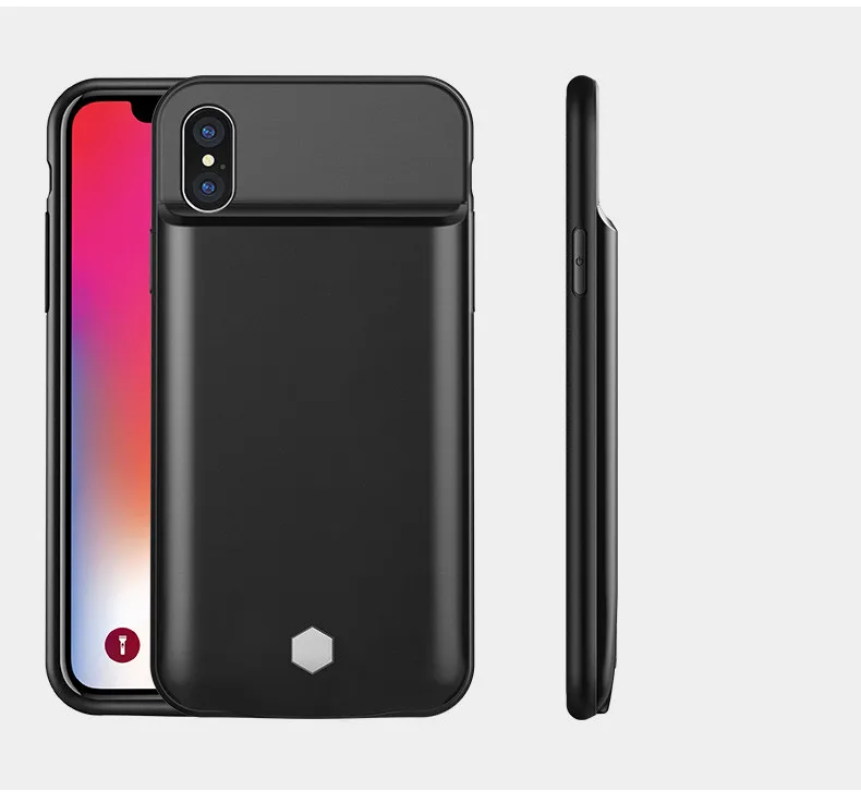 For iPhone X Battery Case 5000mAh Rechargeable External