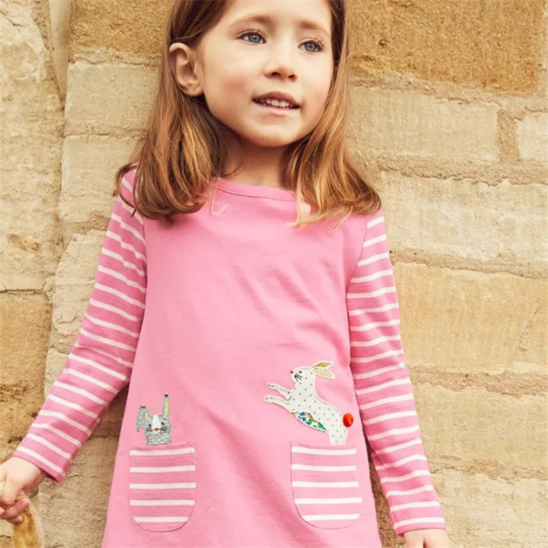 SLW Jumping meter/брендовые Детские платья одежда с кроликом для девочек Хлопковое платье для маленьких девочек в подарок с рождественской елкой, платье для малышей