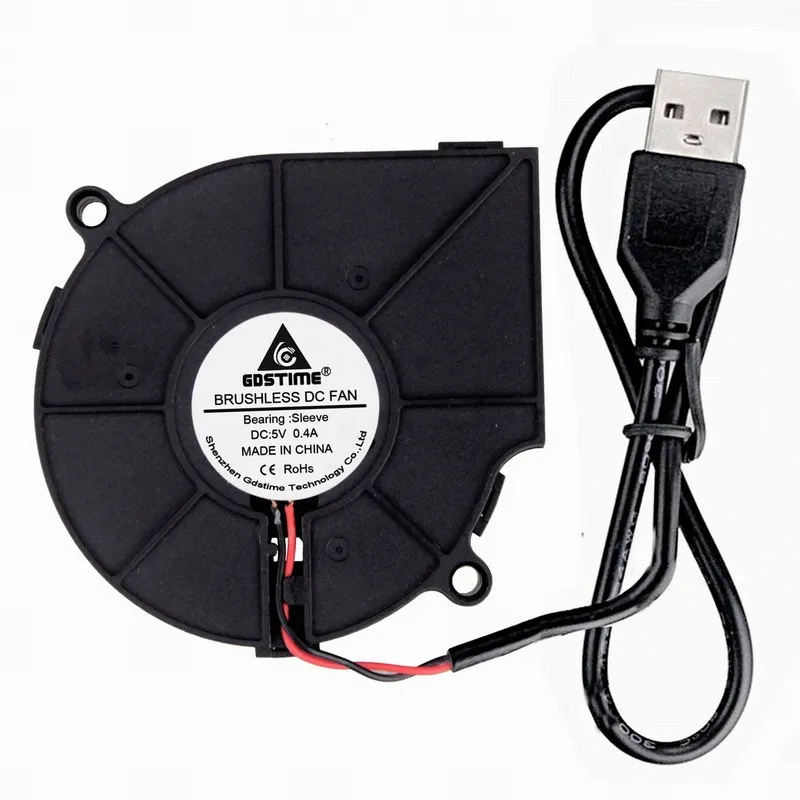 1 шт. Gdstime 5 В USB 75x15 мм 75 x 15 7515 DC Бесщеточный Охлаждающий вентилятор 7515|blower fan|cooling blower