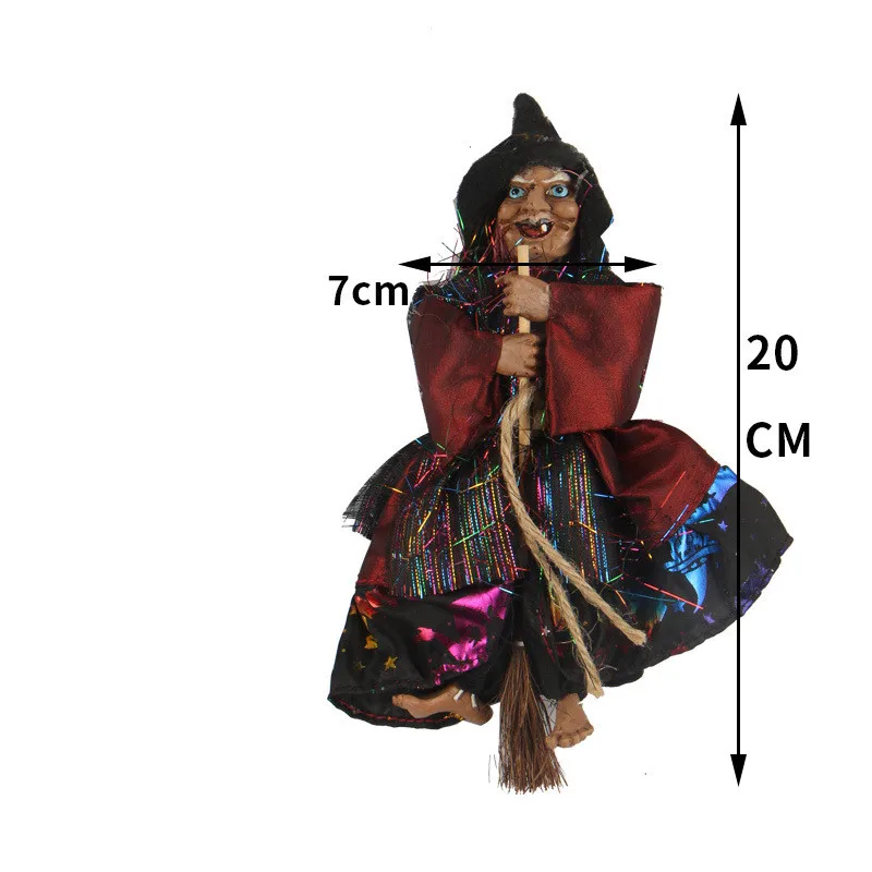 Hanging Horror Witch Figurine Halloween Decoration Pendant Ornaments for Party Garden Holiday Lawn Patio Decor PAT88 (7)