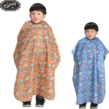 

Child Hair Cutting Waterproof Cape Barber Styling Cloth with Snap Closure Hairdressing Wrap Cartoon Dog Pattern