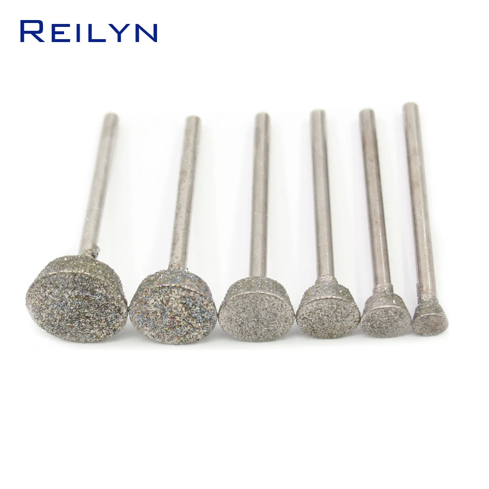 coarse grinding bits rough abrasive bits 3mm Emergy diamond bit dremel dremel tools polishing 6
