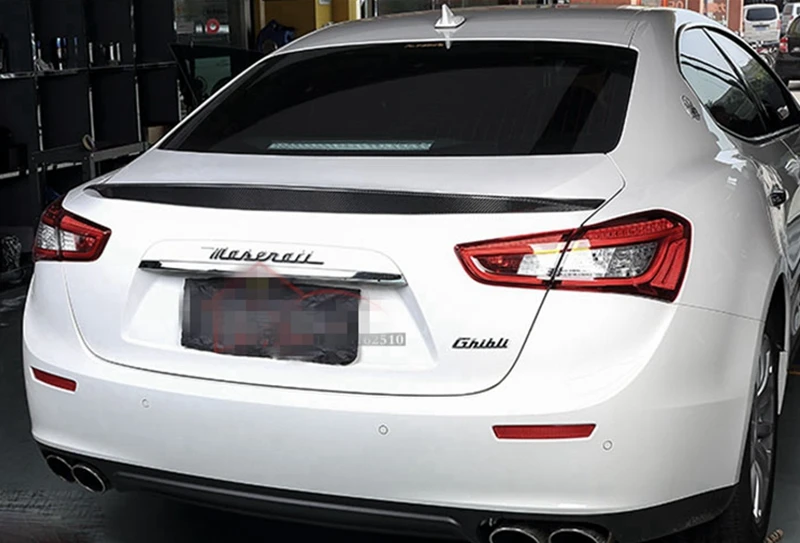 Для Maserati Ghibli задний спойлер из углеродного волокна черный блеск для крыла Novitec стиль для Ghibli задний спойлер из углеродного волокна-UP