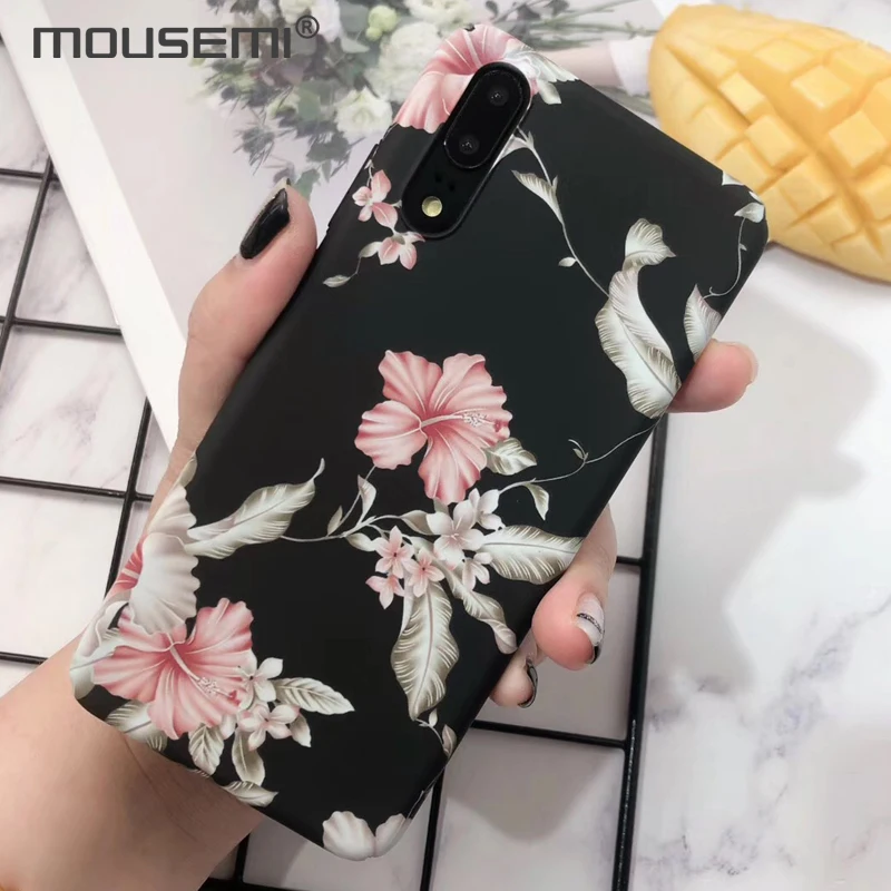 Жесткие чехлы CAPAME для Huawei P20 Lite Nova 3e задняя крышка цветочный мрамор защитный чехол