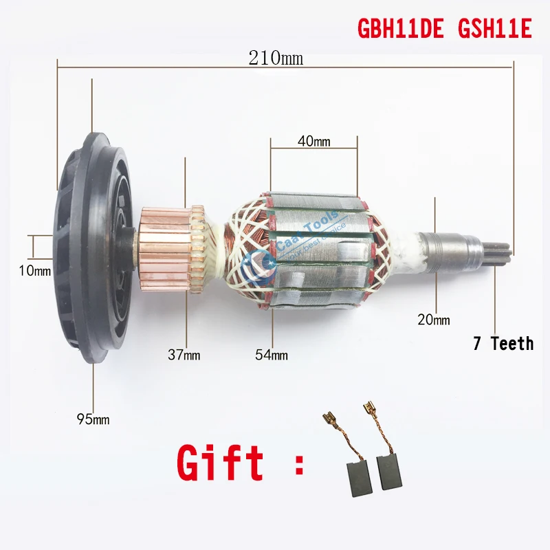 Ac 220v 240v Armature Rotor Replacement For Bosch Gsh11e Gbh11de