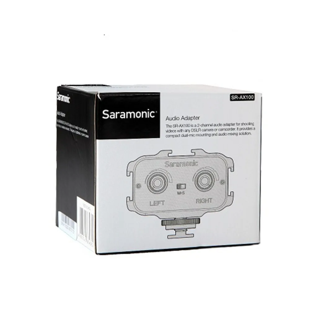 Saramonic SR-AX100 Универсальный микрофонный аудио адаптер микшер со стерео и двумя моно входами 3,5 мм для DSLR камер и видеокамер