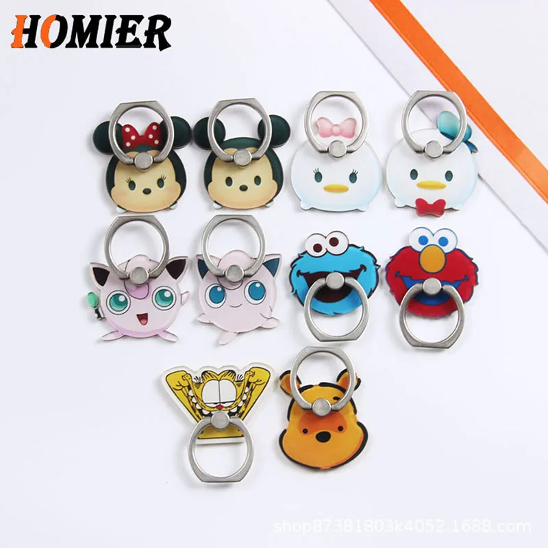 

Universal Metal Popular hot Finger Ring Mobile Cell Phone Cute Cartoon phone Holder stand For iPhone 6s 7 8 plus Bracket holder