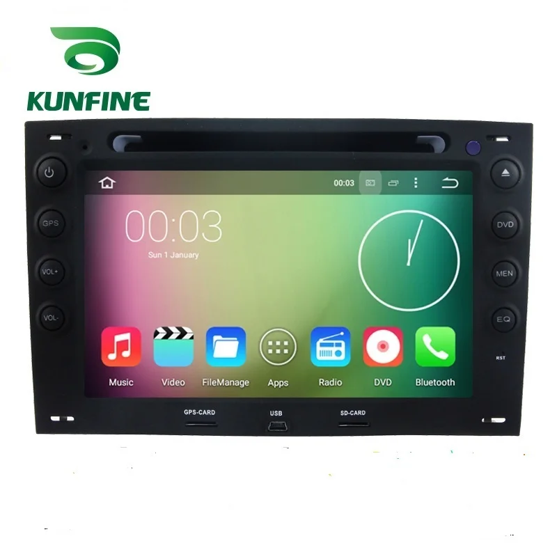 Kunfine Android 7.1 4 ядра 2 ГБ автомобильный DVD GPS навигации игрока стерео для Renault Megane 2003-2010