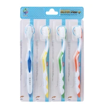 4 шт Двойная ультра мягкая зубная щетка бамбуковый уголь нано щетка для ухода за полостью рта