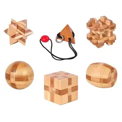 Китайская классическая 3D деревянная игра-головоломка Kong Ming Lock головоломка для развития интеллекта обучающая игрушка для детей взрослых
