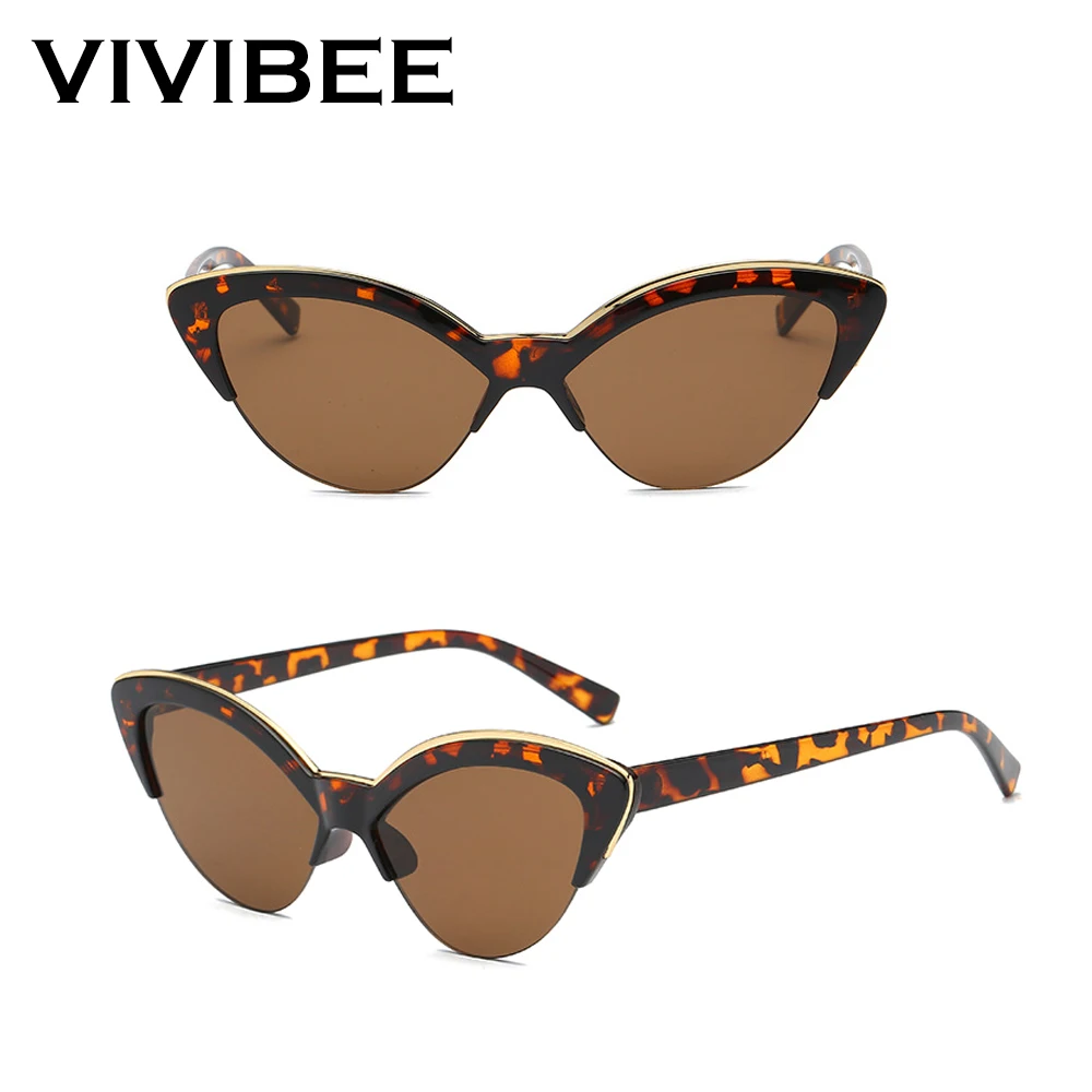 VIVIBEE женские солнцезащитные очки кошачий глаз дизайнерские роскошные для женщин