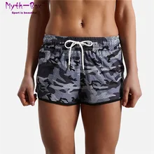 Летние женские пляжные шорты, спортивные штаны для воды, камуфляжные шорты для серфинга, шорты для бега, женские шорты на шнурке, плавание серфинг, одежда для плавания